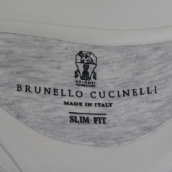 Brunello Cucinelli White Cotton Crew Neck Short Sleeve T-Shirt L