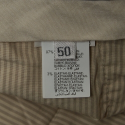 Pre Owned Brunello Cucinelli Beige Cotton Straight Fit Pants L