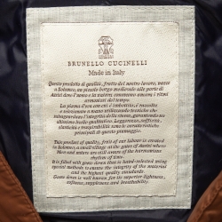 Pre Owned Brunello Cucinelli Brown Synthetic Quilted Puffer Vest L