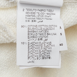 Pre Owned Brunello Cucinelli Ivory White Cotton Knit Joggers XS