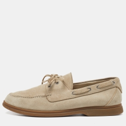 Grey Suede Up Boat Loafers