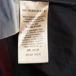 Burberry Brit Charcoal Grey Giant Check Cotton Button Down Shirt 3XL 
