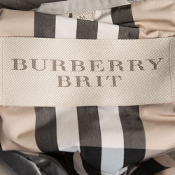 Burberry Brit Beige Synthetic Zip-Up Jacket M