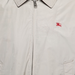 Burberry Brit Beige Synthetic Zip-Up Jacket M