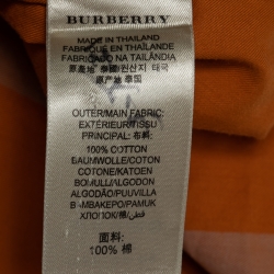 Pre Owned Burberry Brit Mustard Yellow Checked Cotton Button Down Shirt S