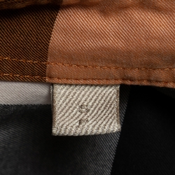 Pre Owned Burberry Brit Mustard Yellow Checked Cotton Button Down Shirt S