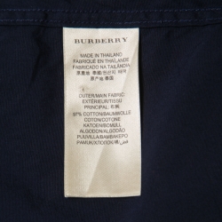 Pre Owned Burberry Brit Navy Blue Cotton Button Front Shirt L