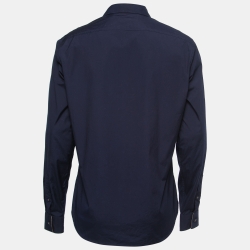 Pre Owned Burberry Brit Navy Blue Cotton Button Front Shirt L