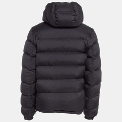 Burberry Brit Blue Synthetic Detachable Sleeve and Hood Puffer Jacket M