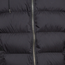Burberry Brit Blue Synthetic Detachable Sleeve and Hood Puffer Jacket M