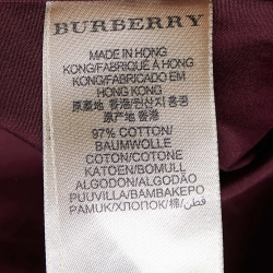 Pre Owned Burberry Brit Burgundy Cotton Long Sleeve Shirt M
