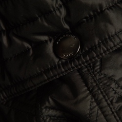 Pre Owned Burberry Black Synthetic Quilted Detachable Hood Jacket S