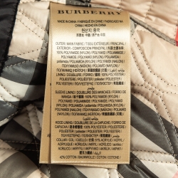 Pre Owned Burberry Black Synthetic Quilted Detachable Hood Jacket S