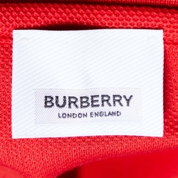 Burberry London Red Logo Cotton Pique Polo T-Shirt XL