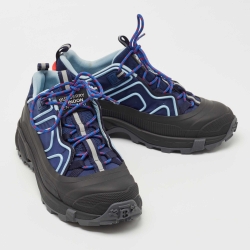 Pre Owned Burberry Navy Blue/Black Nylon and Rubber Arthur Low Top Sneakers Size 41