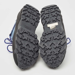 Pre Owned Burberry Navy Blue/Black Nylon and Rubber Arthur Low Top Sneakers Size 41