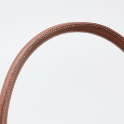 Pre Owned Burberry Brown/Beige Haymarket Coated Canvas and Leather Duffle Bag