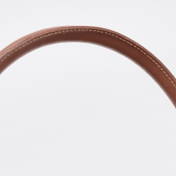 Pre Owned Burberry Brown/Beige Haymarket Coated Canvas and Leather Duffle Bag