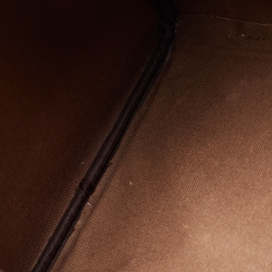 Pre Owned Burberry Brown/Beige Haymarket Coated Canvas and Leather Duffle Bag