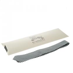 Pre Owned Burberry Monochrome Gingham Checked Stanfield Skinny Tie