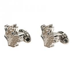 Burberry Hare Enamel Silver Tone Cufflinks 