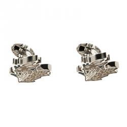Burberry Hare Enamel Silver Tone Cufflinks 