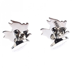 Burberry Hare Enamel Silver Tone Cufflinks 
