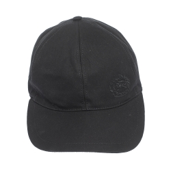 Pre Owned كاب بربري مزين بشعار الماركة دي كيه قطن أسود