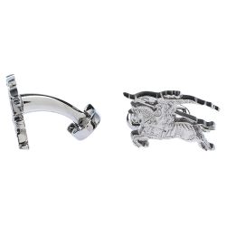 Burberry Equestrian Knight Silver Tone Cufflinks