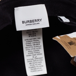 Pre Owned Burberry Beige Cotton & Mesh Trucker Bucket Hat M