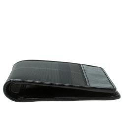 Burberry Black Beat Check Coated Canvas Bifold Wallet