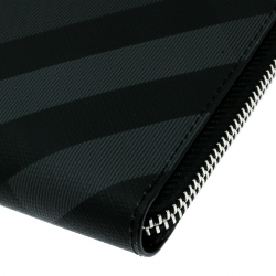 Burberry Black Check PVC Nolan Travel Wallet