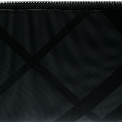 Burberry Black Check PVC Nolan Travel Wallet
