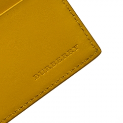 Burberry Yellow Leather Bifold Wallet