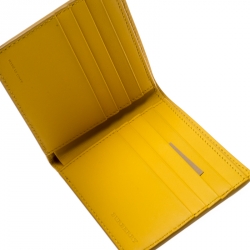 Burberry Yellow Leather Bifold Wallet