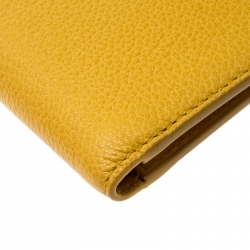 Burberry Yellow Leather Bifold Wallet