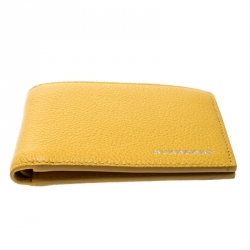 Burberry Yellow Leather Bifold Wallet