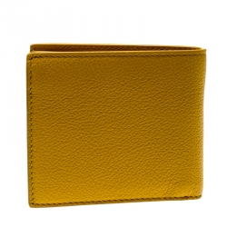 Burberry Yellow Leather Bifold Wallet
