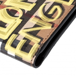 Burberry Multicolor Graffiti Print Vintage Check Coated Canvas Bifold Wallet