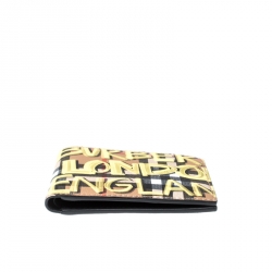Burberry Multicolor Graffiti Print Check Leather Bifold Wallet