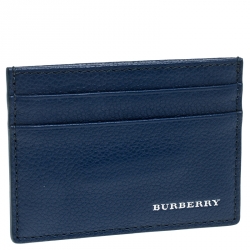 Burberry Blue Leather Card Case