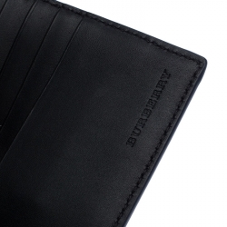 Pre Owned Burberry Blue Leather Bifold Wallet