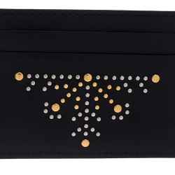 Pre Owned Burberry Black Leather Sandon Card Holder