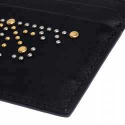 Pre Owned Burberry Black Leather Sandon Card Holder