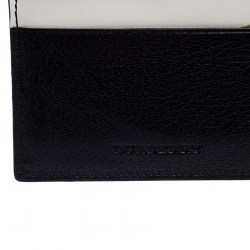 Burberry Black/White Leather Card Case