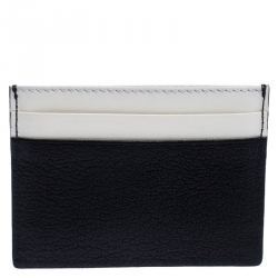 Burberry Black/White Leather Card Case