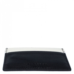Burberry Black/White Leather Card Case