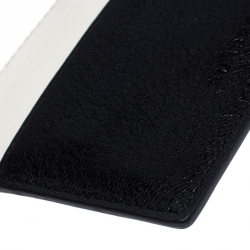 Burberry Black/White Leather Card Case