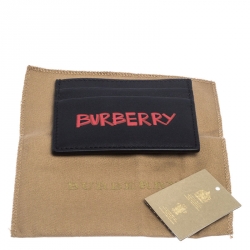 Burberry Black Leather Card Case