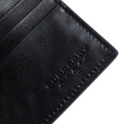 Pre Owned Burberry Black Leather Studs Bifold Wallet